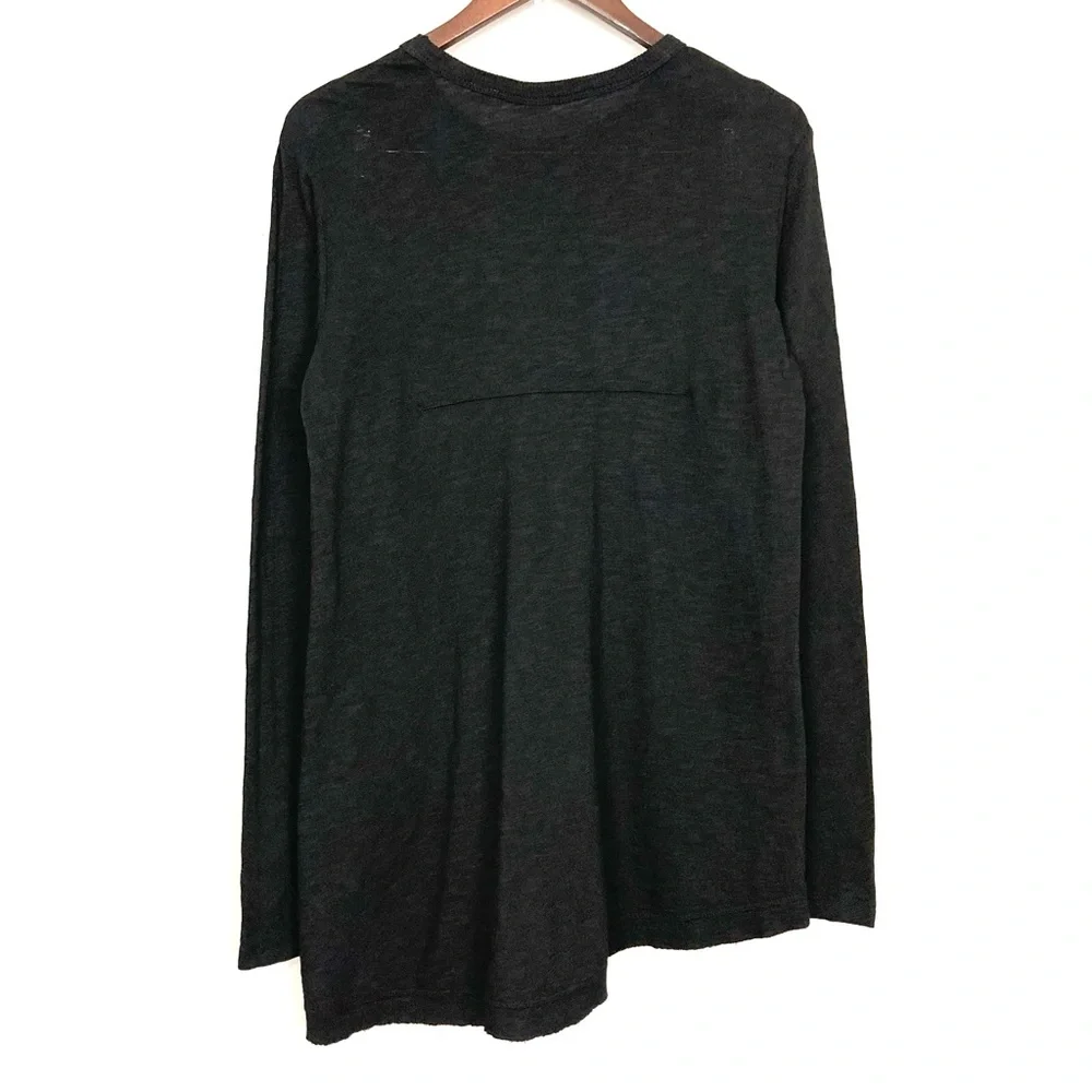 Wilt Asymmetrical Knit TunicTop Women’s Size M Scoop Neck Long Sleeves Black - Picture 7 of 10